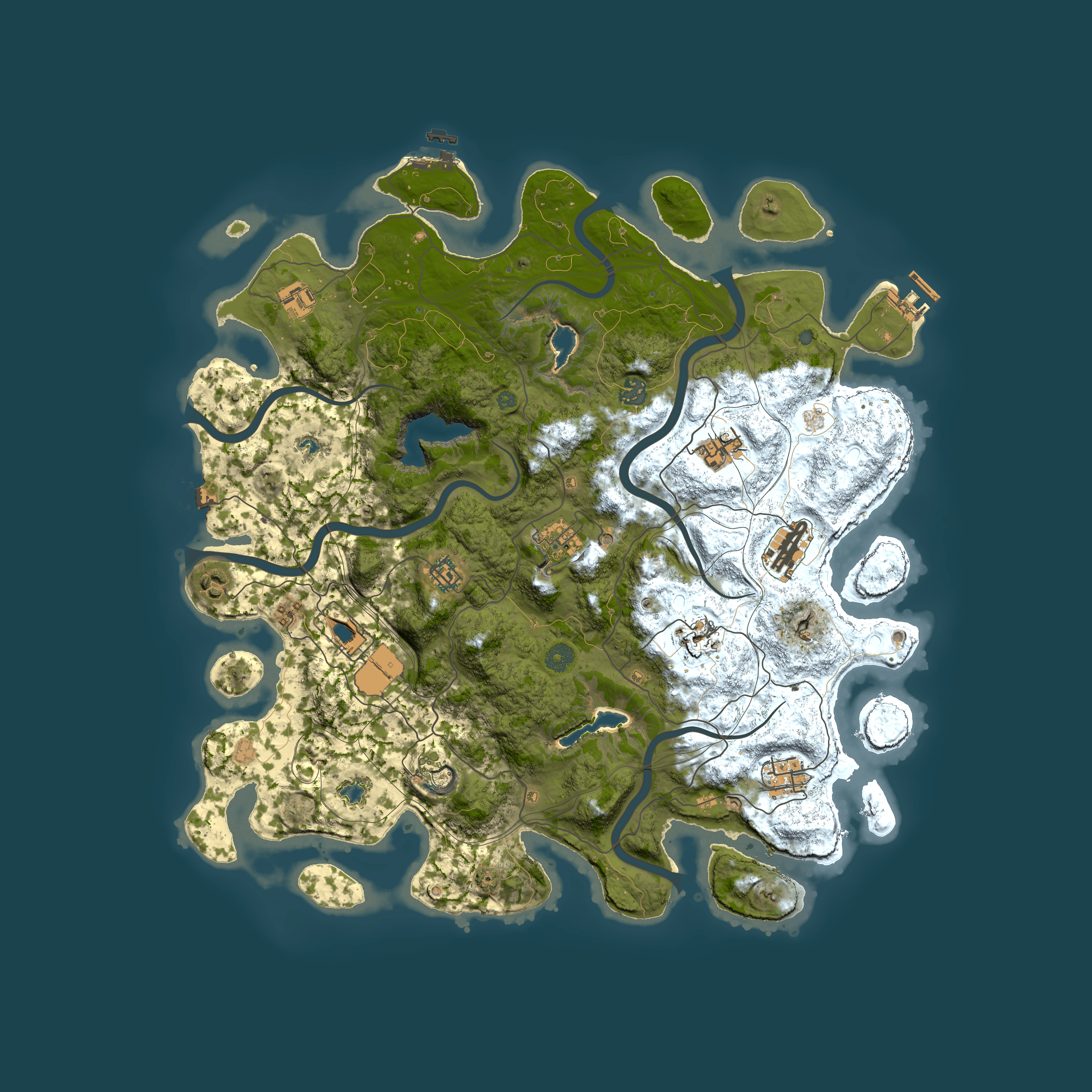 Full top-down render of Rust map seed 1964013693, 4500x4500m