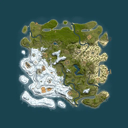 Rust map seed 961720606, 4500x4500m top-down preview