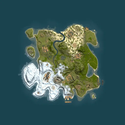 Rust map seed 1363042116, 3000x3000m top-down preview