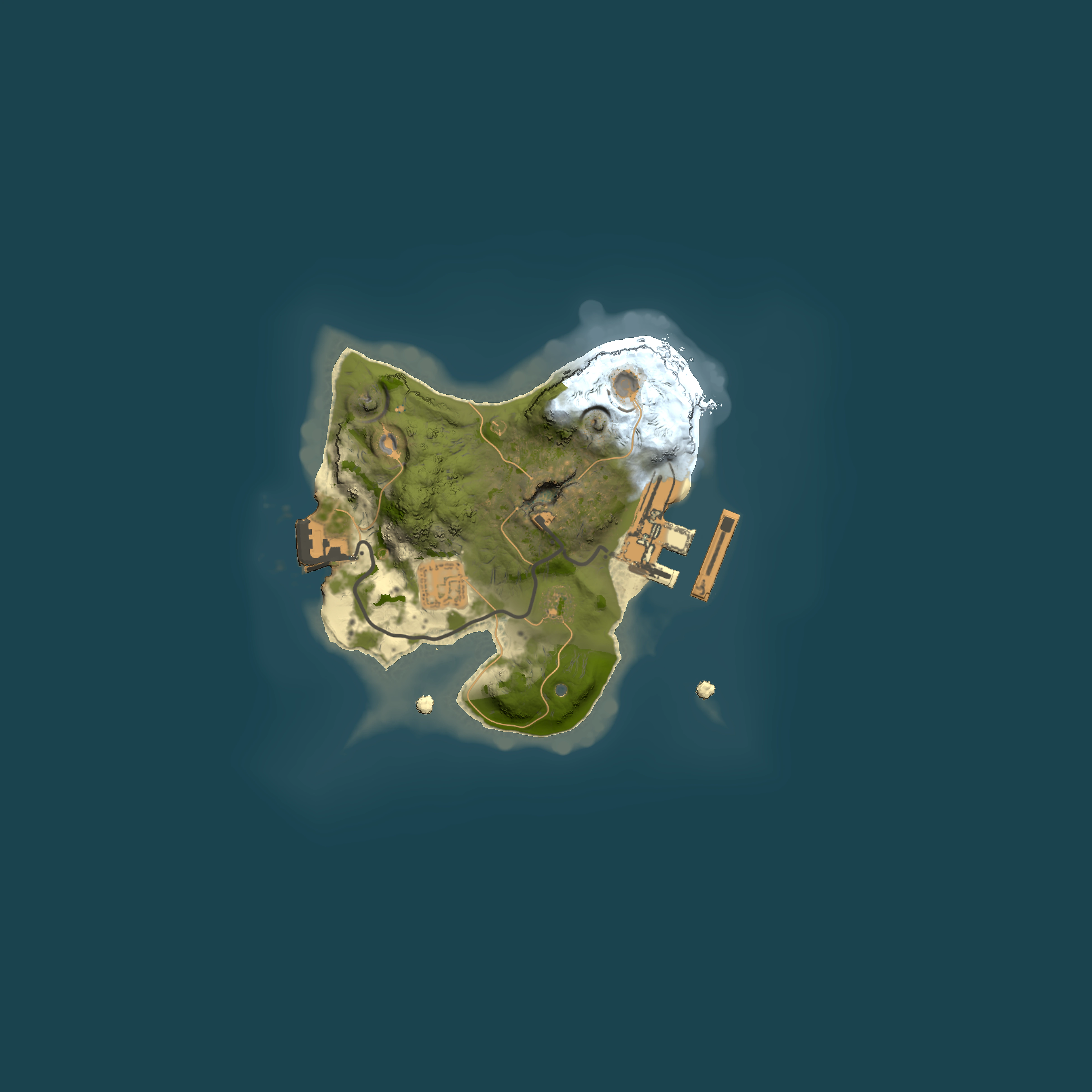 Full top-down render of Rust map seed 456848385, 1500x1500m