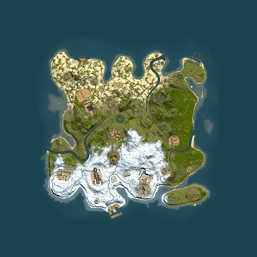 Rust map seed 1418435761, 3500x3500m top-down preview