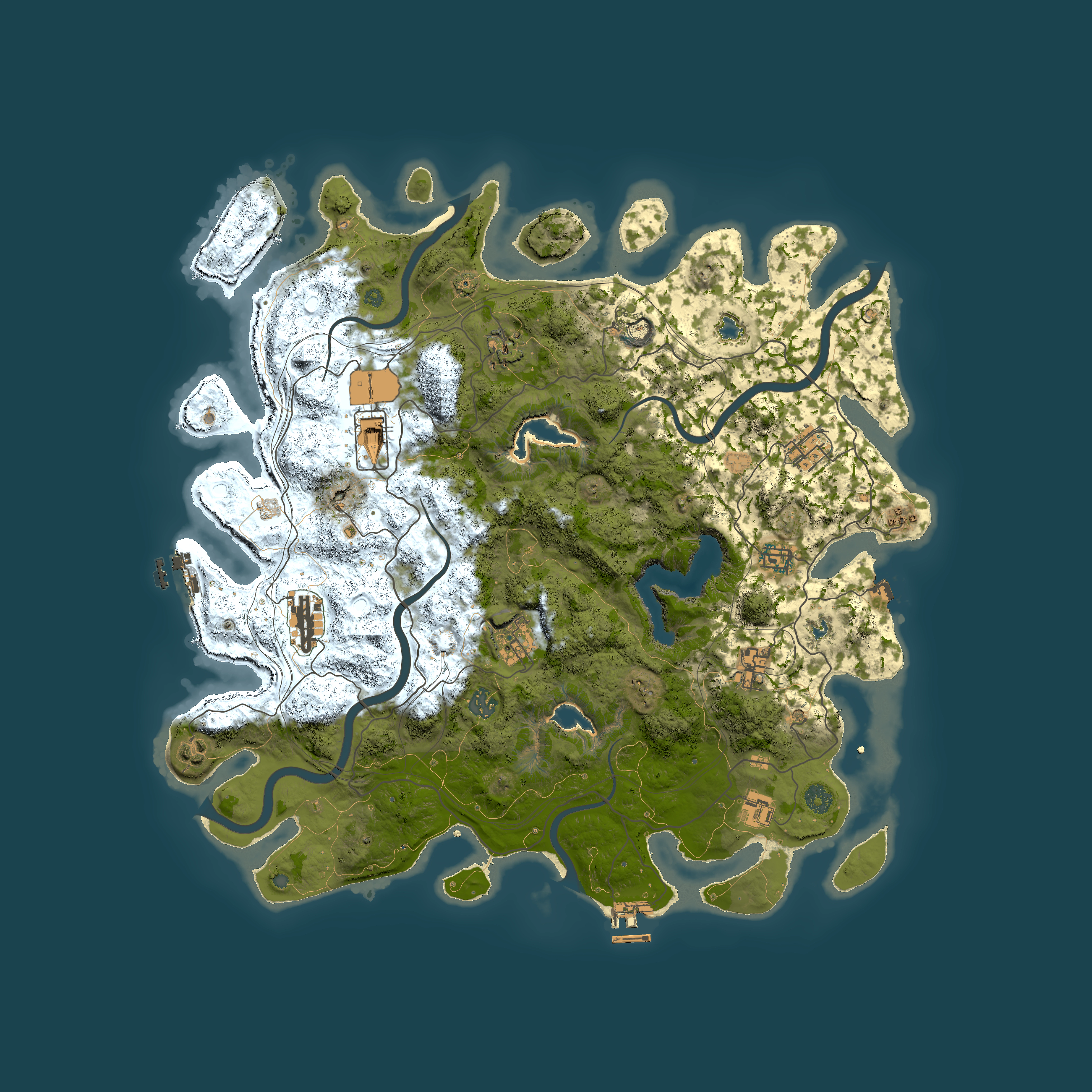 Full top-down render of Rust map seed 1679041964, 4500x4500m