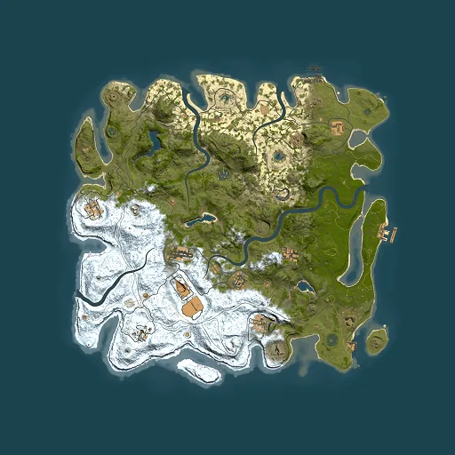 Rust map seed 927002733, 4500x4500m top-down preview