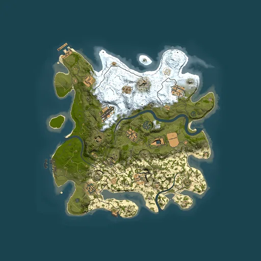 Rust map seed 552947727, 3500x3500m top-down preview