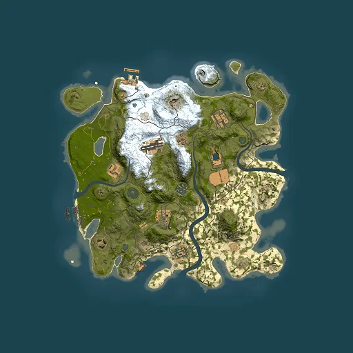 Rust map seed 72977974, 3500x3500m top-down preview
