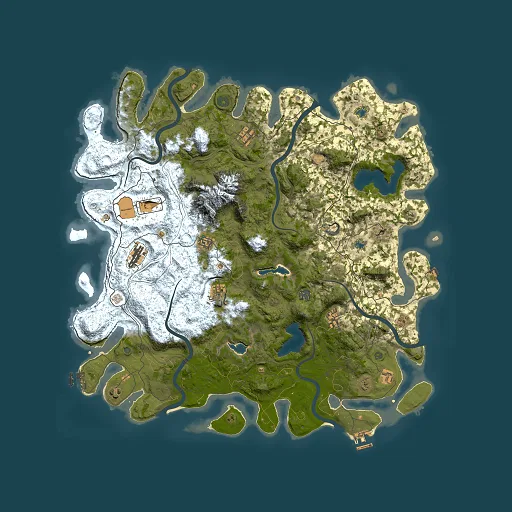 Rust map seed 1193767521, 5000x5000m top-down preview
