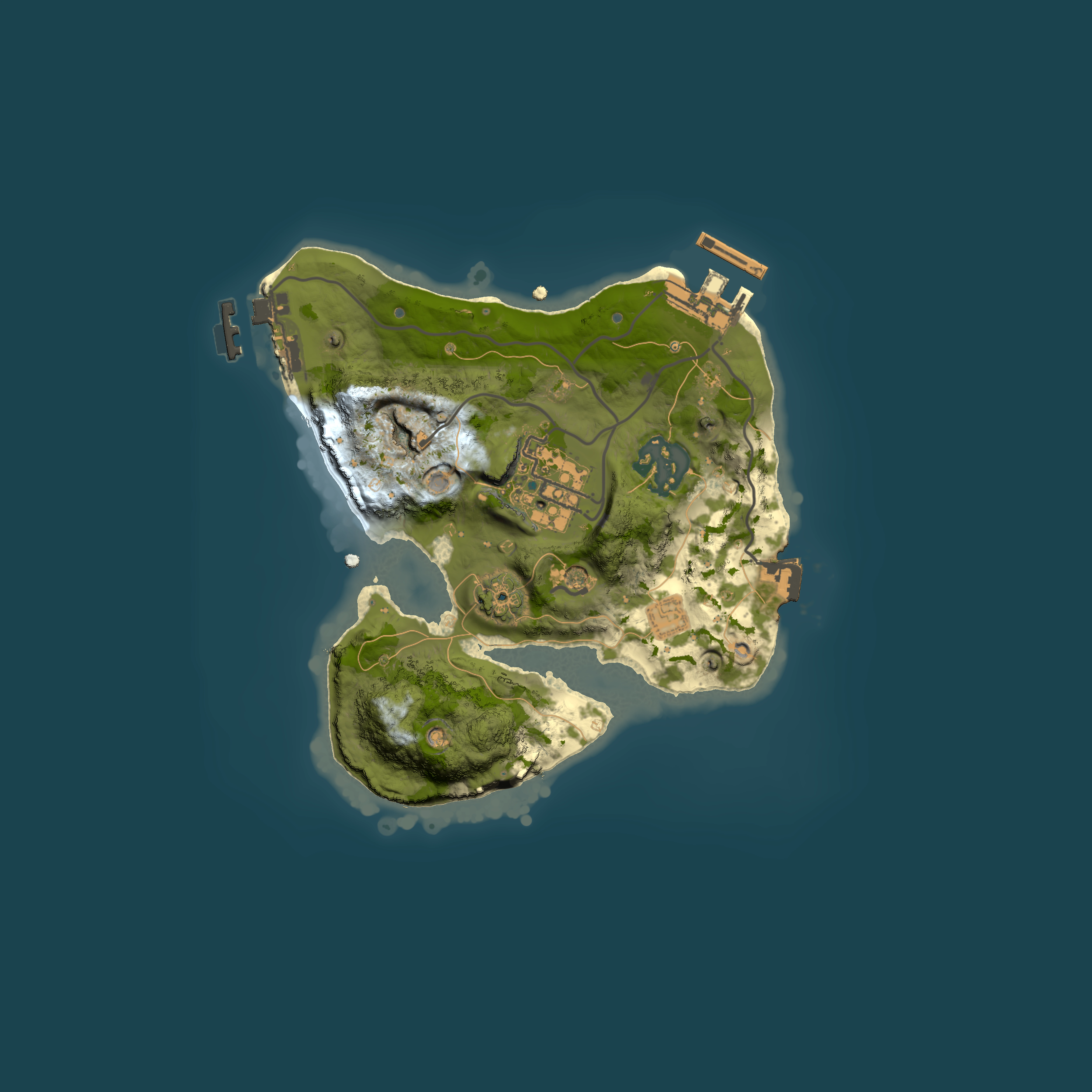 Full top-down render of Rust map seed 488226835, 2000x2000m