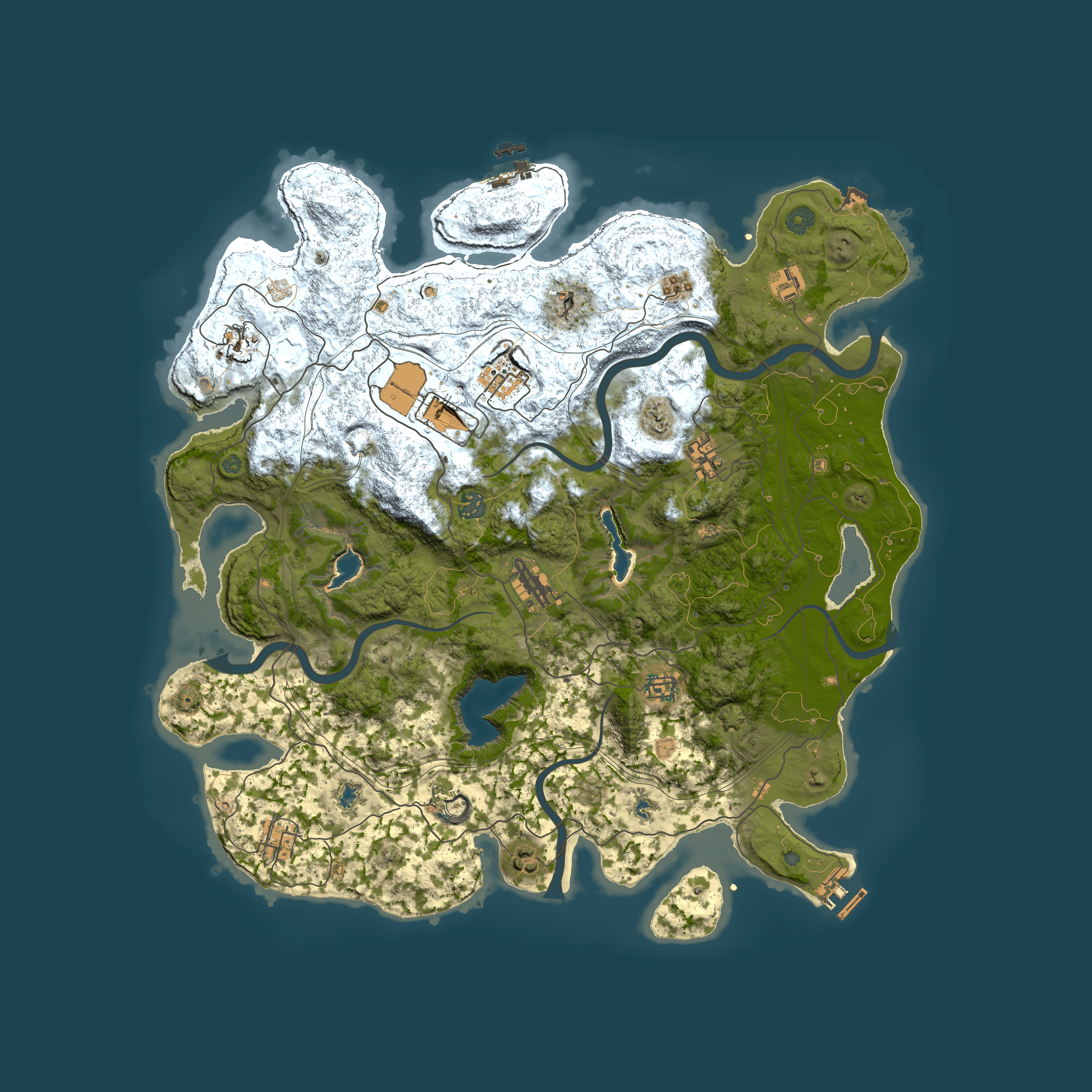 Full top-down render of Rust map seed 504389662, 4500x4500m