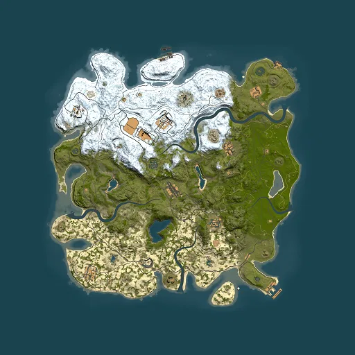 Rust map seed 504389662, 4500x4500m top-down preview