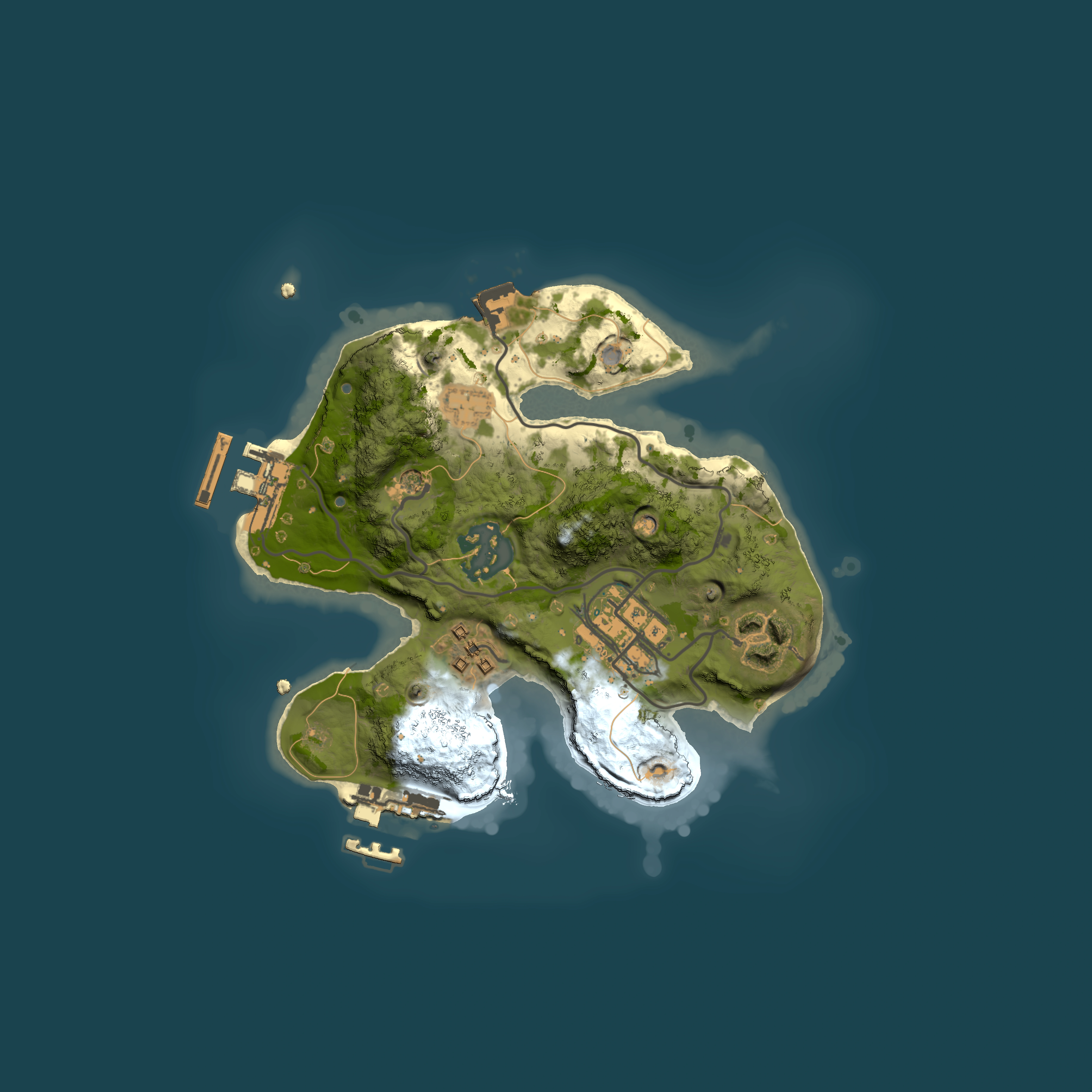 Full top-down render of Rust map seed 1232944779, 2000x2000m