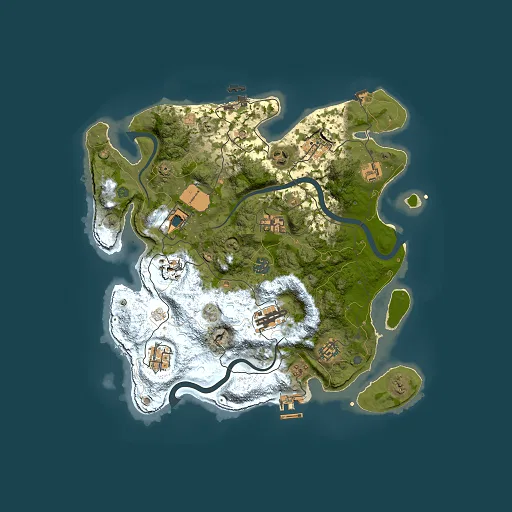 Rust map seed 394385317, 3500x3500m top-down preview
