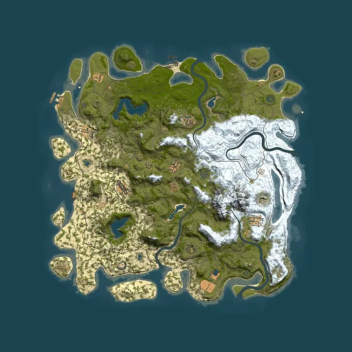 Rust map seed 952799446, 5000x5000m top-down preview