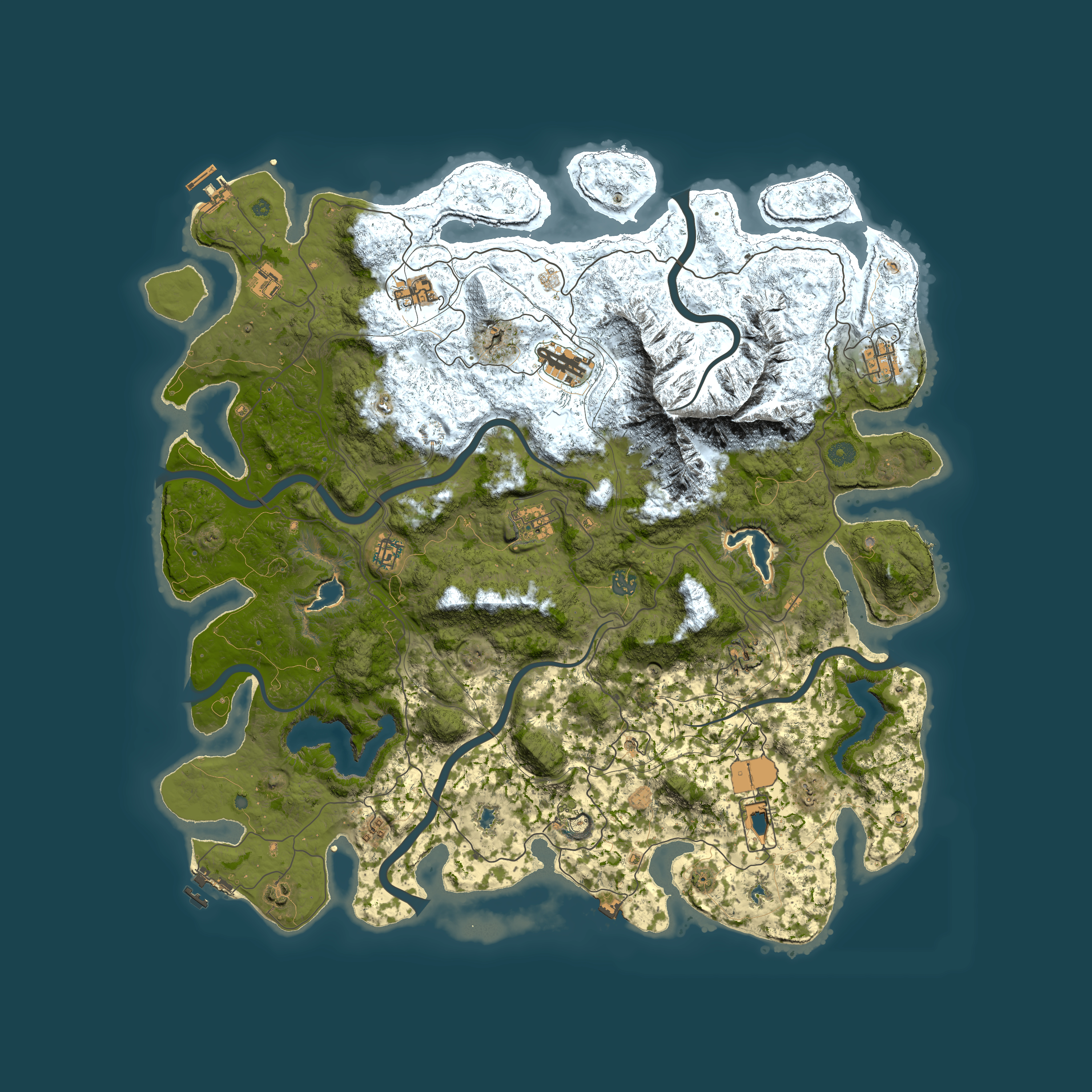 Full top-down render of Rust map seed 44802355, 5000x5000m