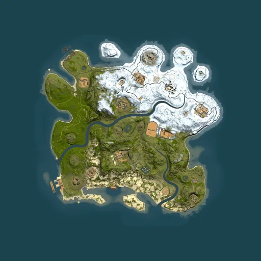Rust map seed 390332211, 3500x3500m top-down preview