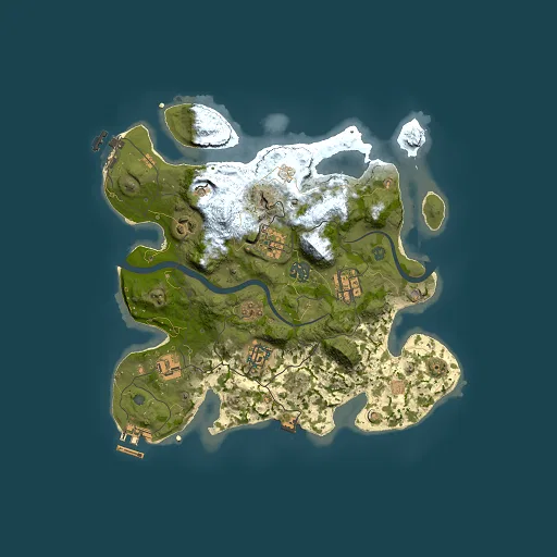 Rust map seed 554710134, 3000x3000m top-down preview