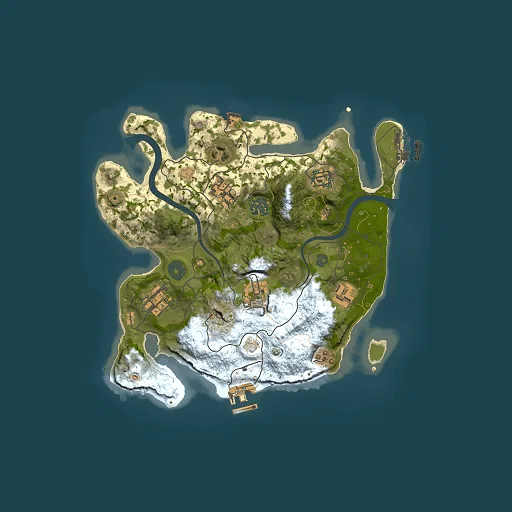 Rust map seed 326257892, 3000x3000m top-down preview