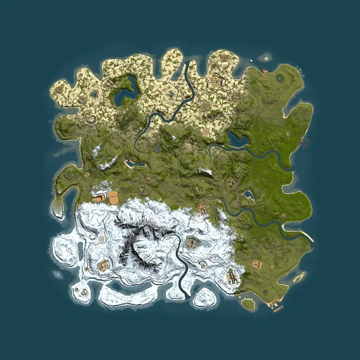 Rust map seed 1501835826, 5500x5500m top-down preview
