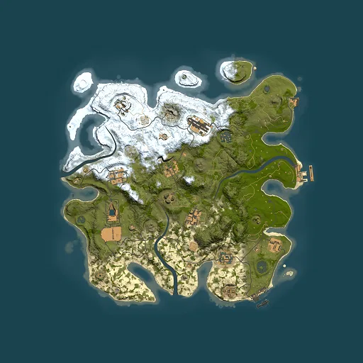 Rust map seed 674111035, 3500x3500m top-down preview