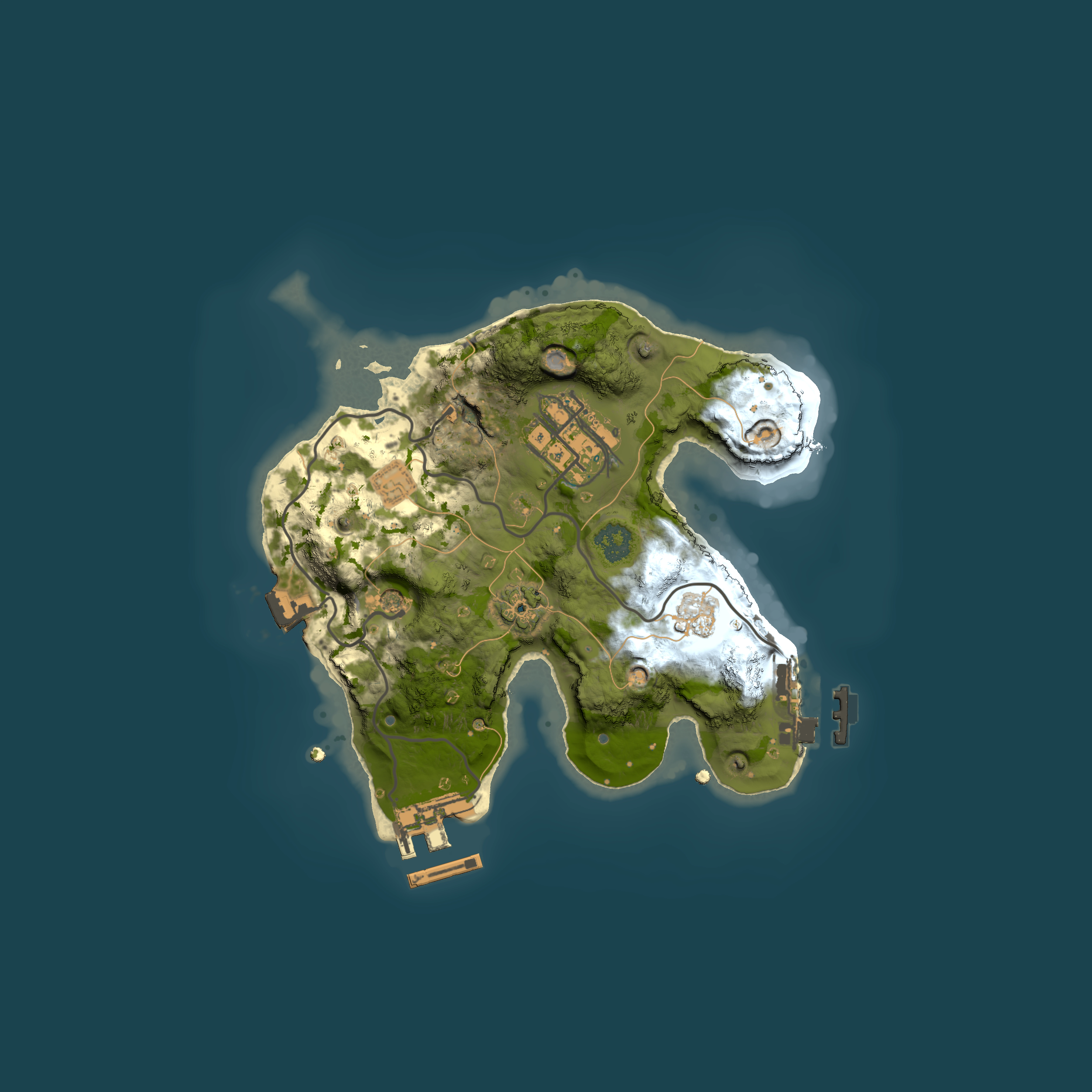 Full top-down render of Rust map seed 200676540, 2000x2000m