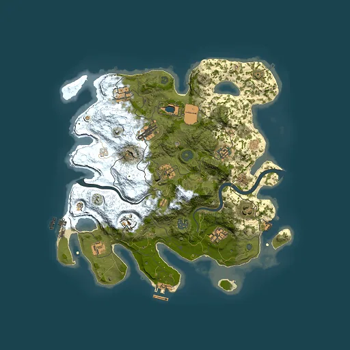 Rust map seed 624116760, 3500x3500m top-down preview