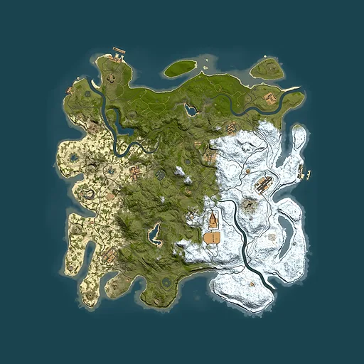 Rust map seed 307636436, 4500x4500m top-down preview