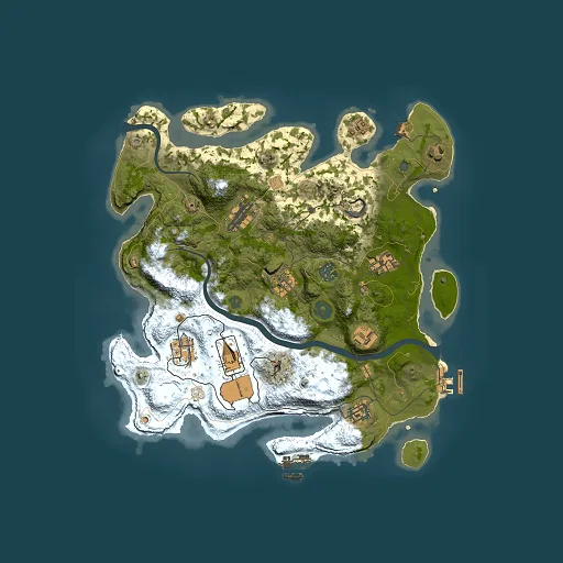 Rust map seed 450455823, 3500x3500m top-down preview