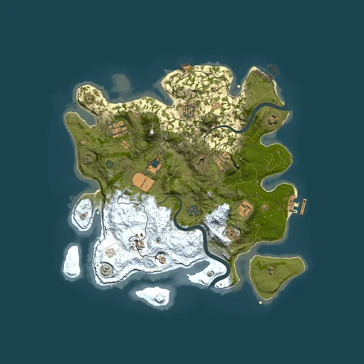 Rust map seed 1658602448, 3500x3500m top-down preview