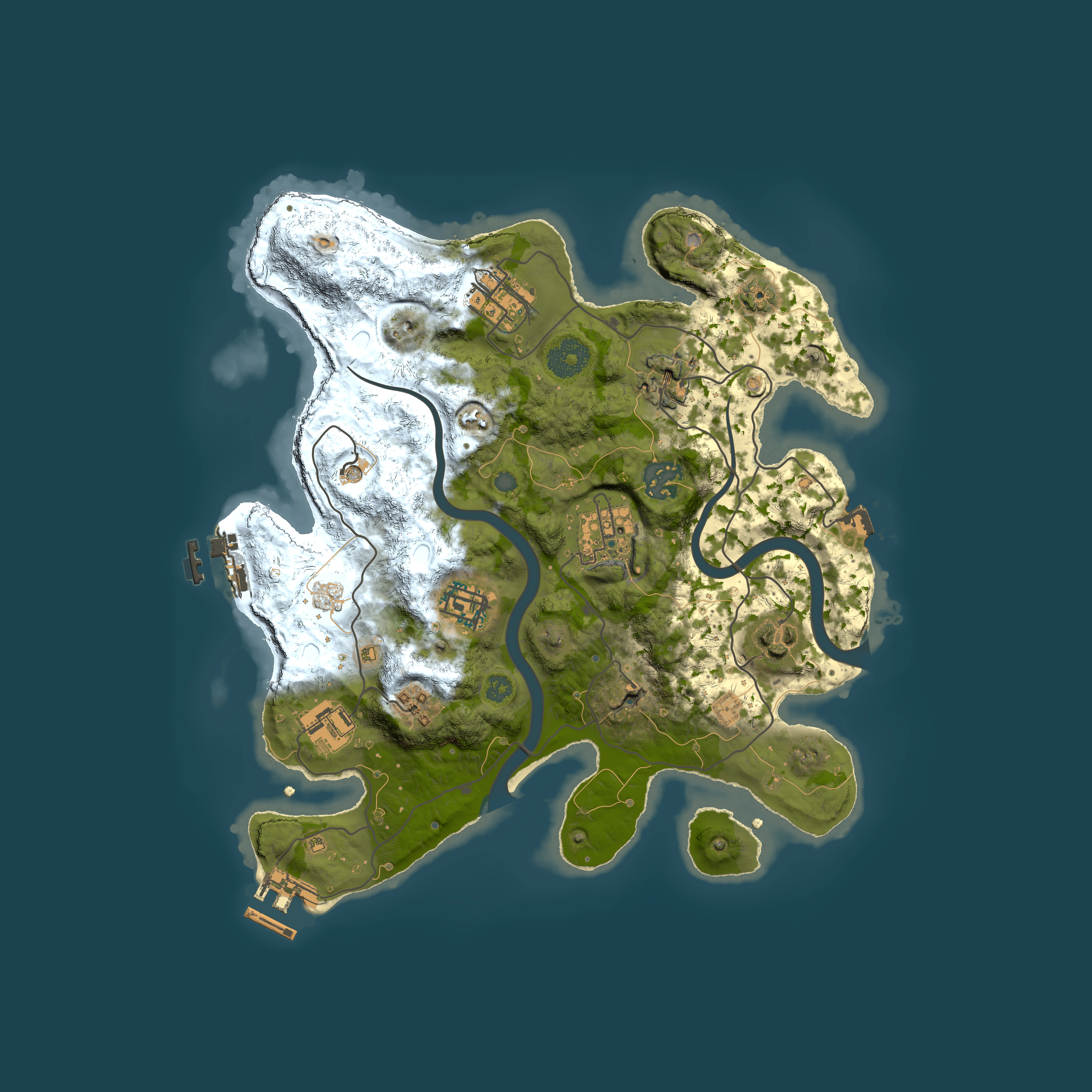 Full top-down render of Rust map seed 315181090, 3000x3000m