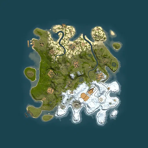 Rust map seed 405553456, 3500x3500m top-down preview