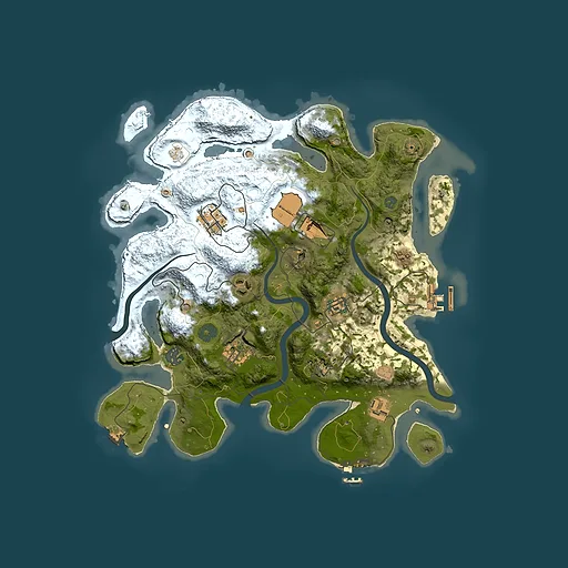 Rust map seed 2061373097, 3500x3500m top-down preview