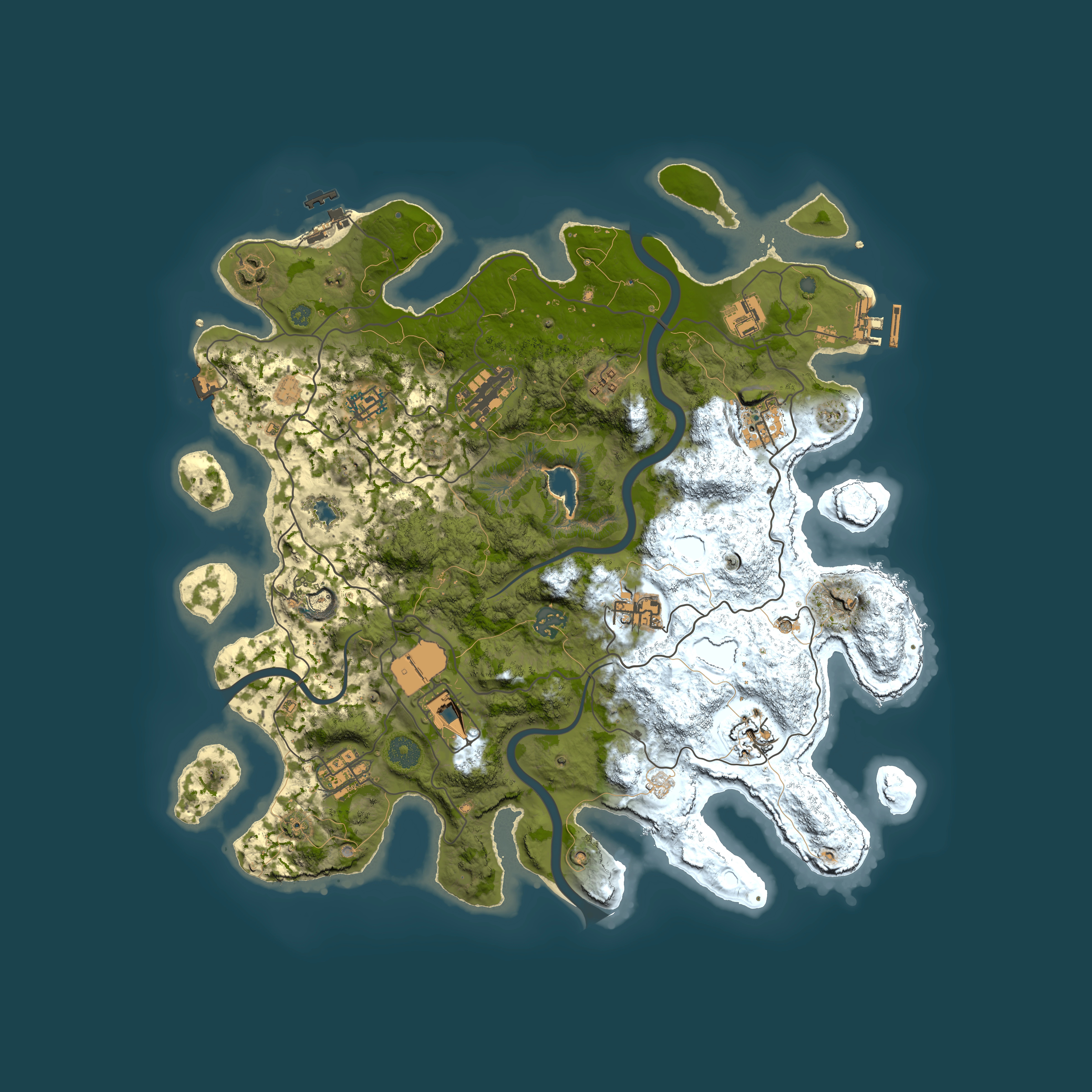 Full top-down render of Rust map seed 587540236, 4000x4000m