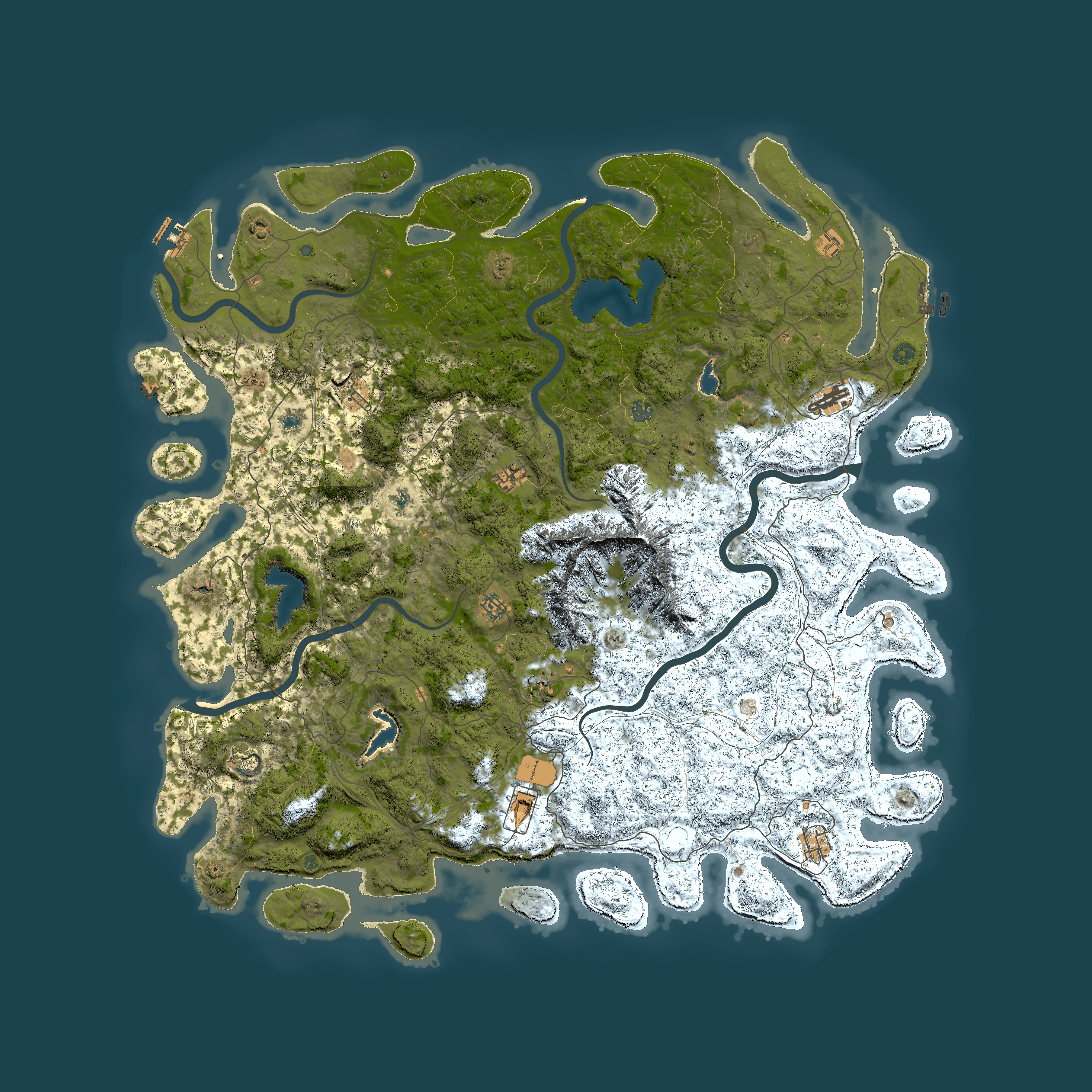 Full top-down render of Rust map seed 2122193010, 6000x6000m