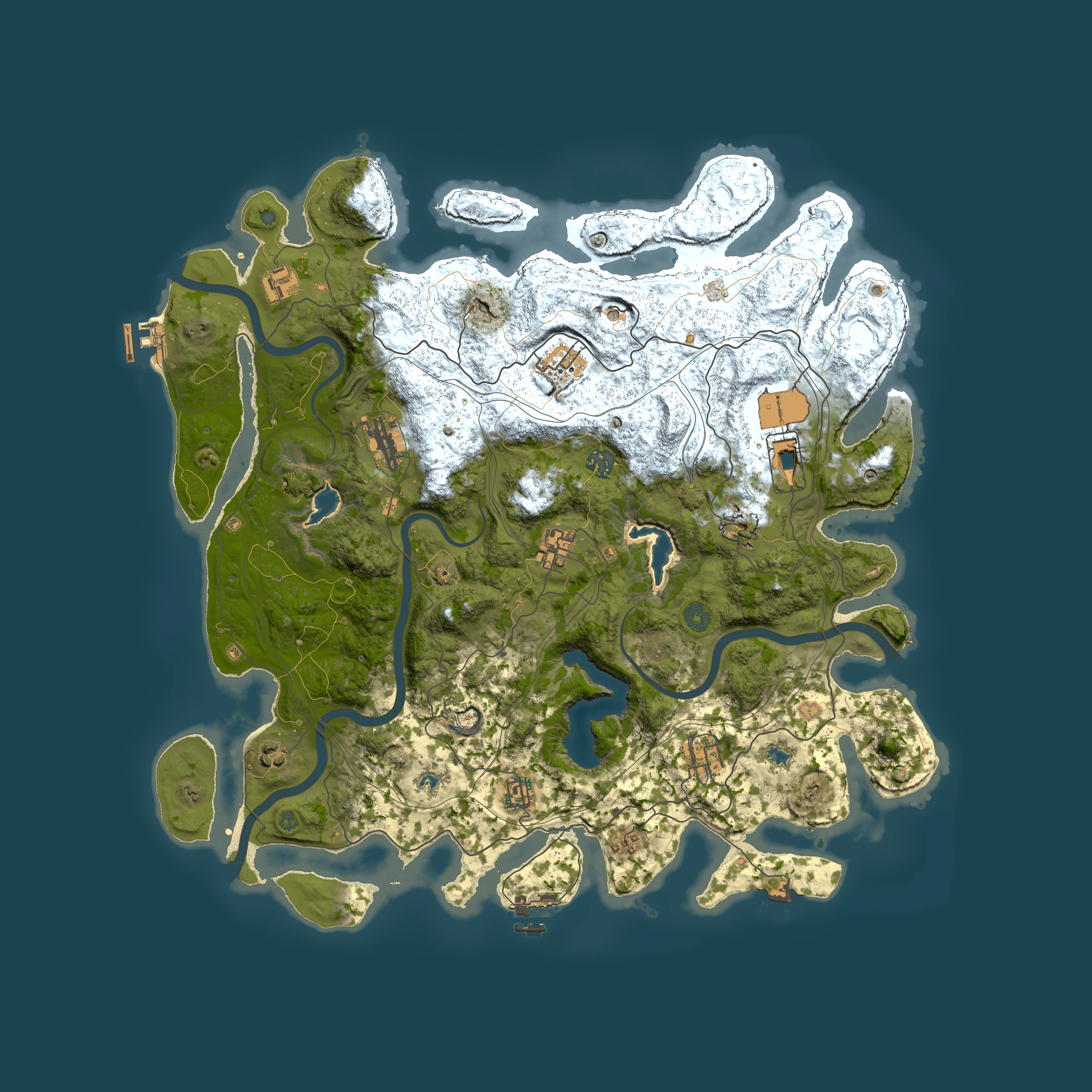 Full top-down render of Rust map seed 409609966, 4500x4500m