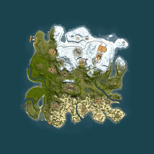 Rust map seed 1141637047, 3500x3500m top-down preview