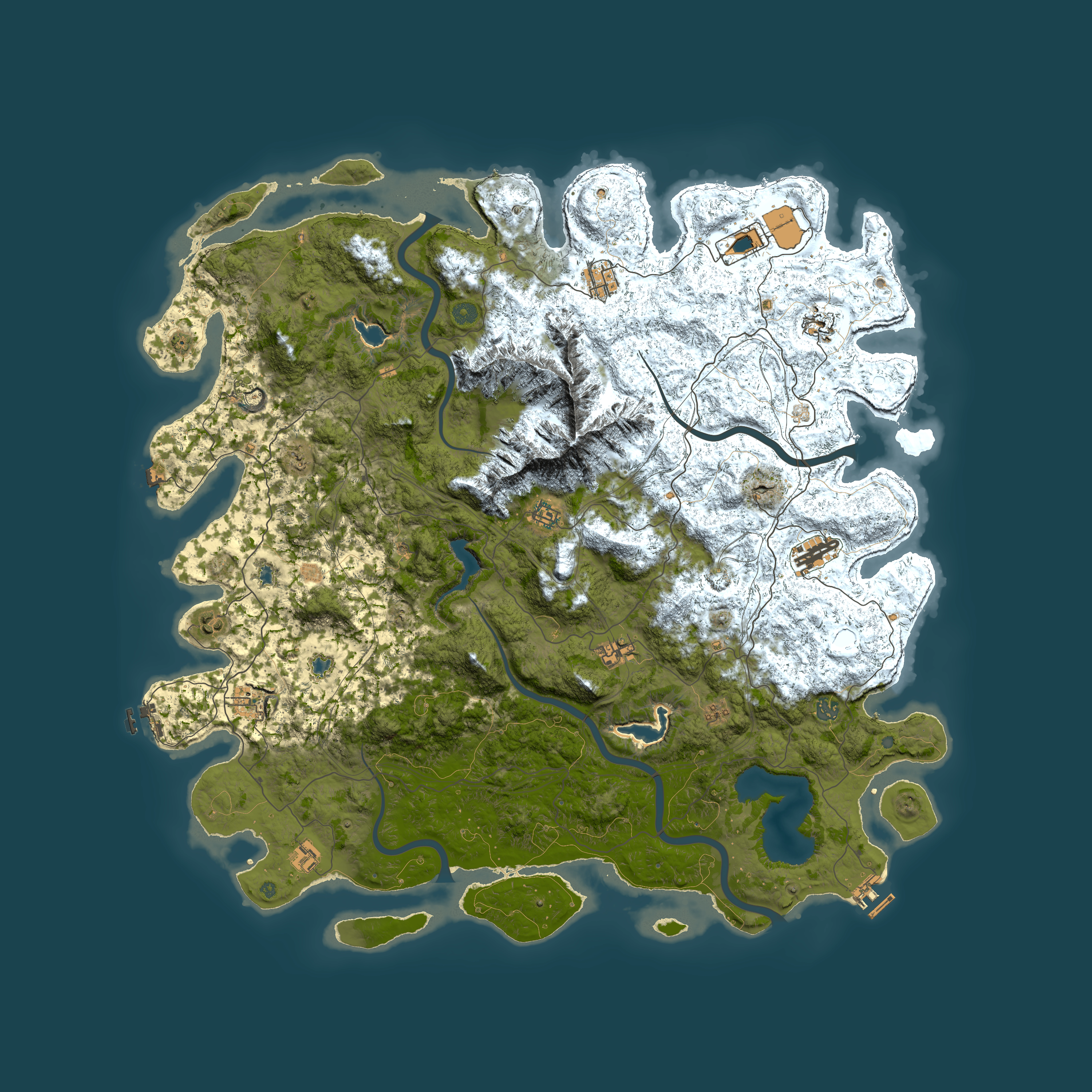 Full top-down render of Rust map seed 1852545880, 5500x5500m
