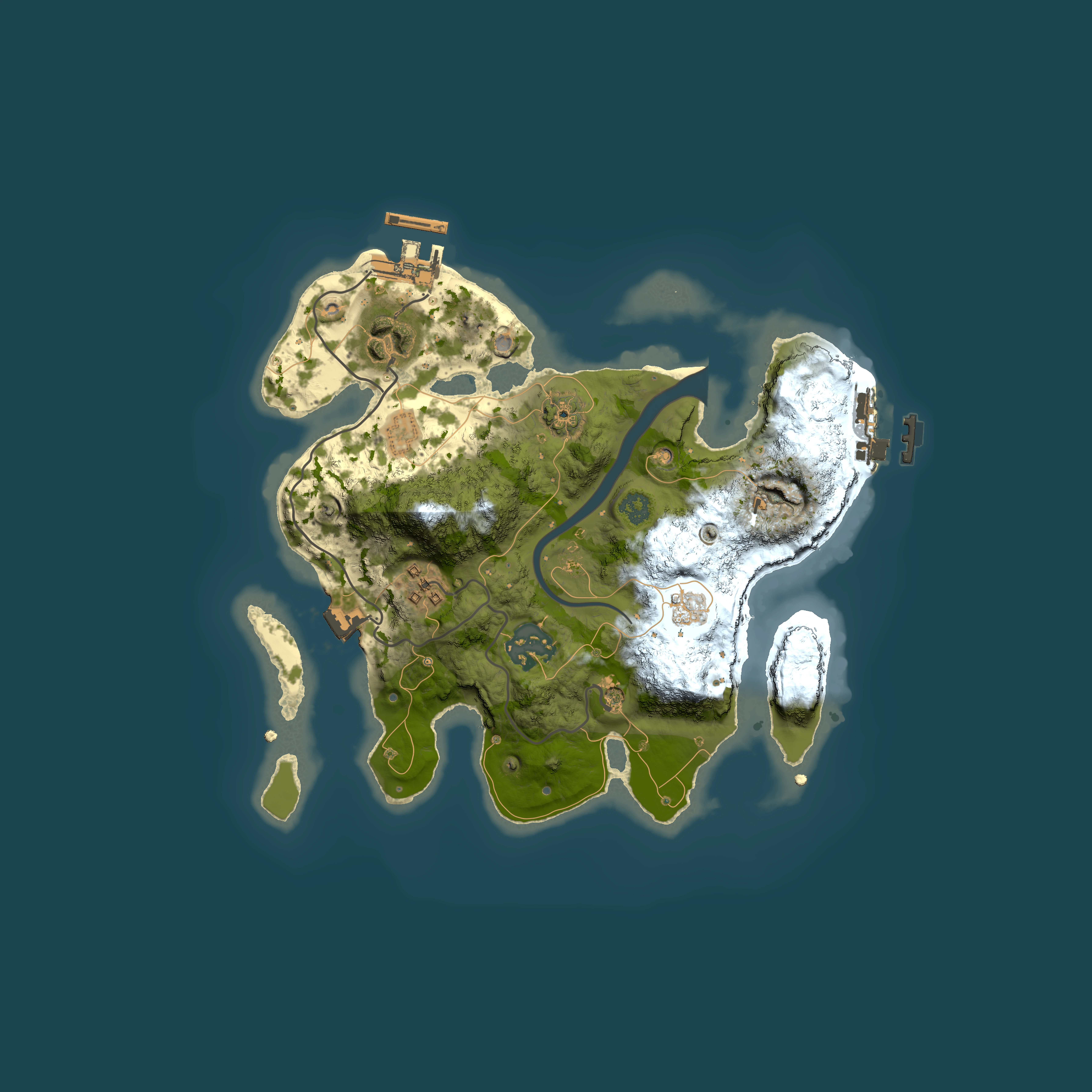 Full top-down render of Rust map seed 1213587679, 2500x2500m