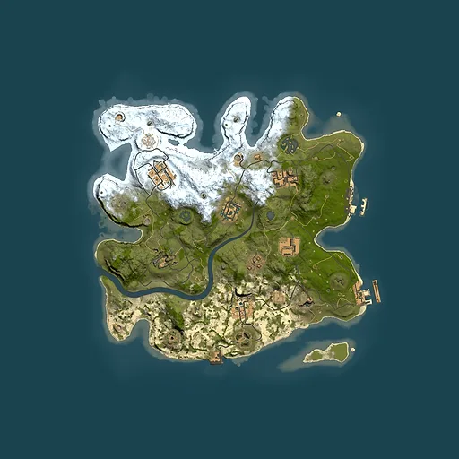 Rust map seed 264271122, 3000x3000m top-down preview