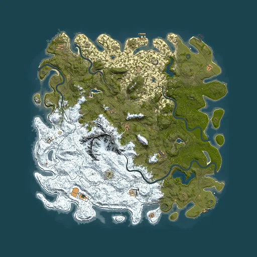 Rust map seed 1071841230, 6000x6000m top-down preview