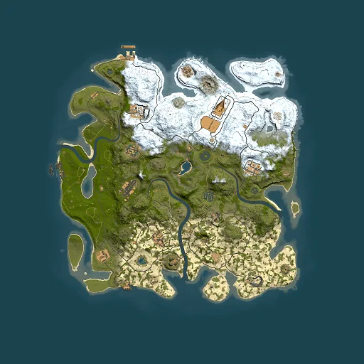 Rust map seed 1629293549, 4000x4000m top-down preview
