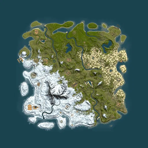 Rust map seed 2067770445, 5500x5500m top-down preview