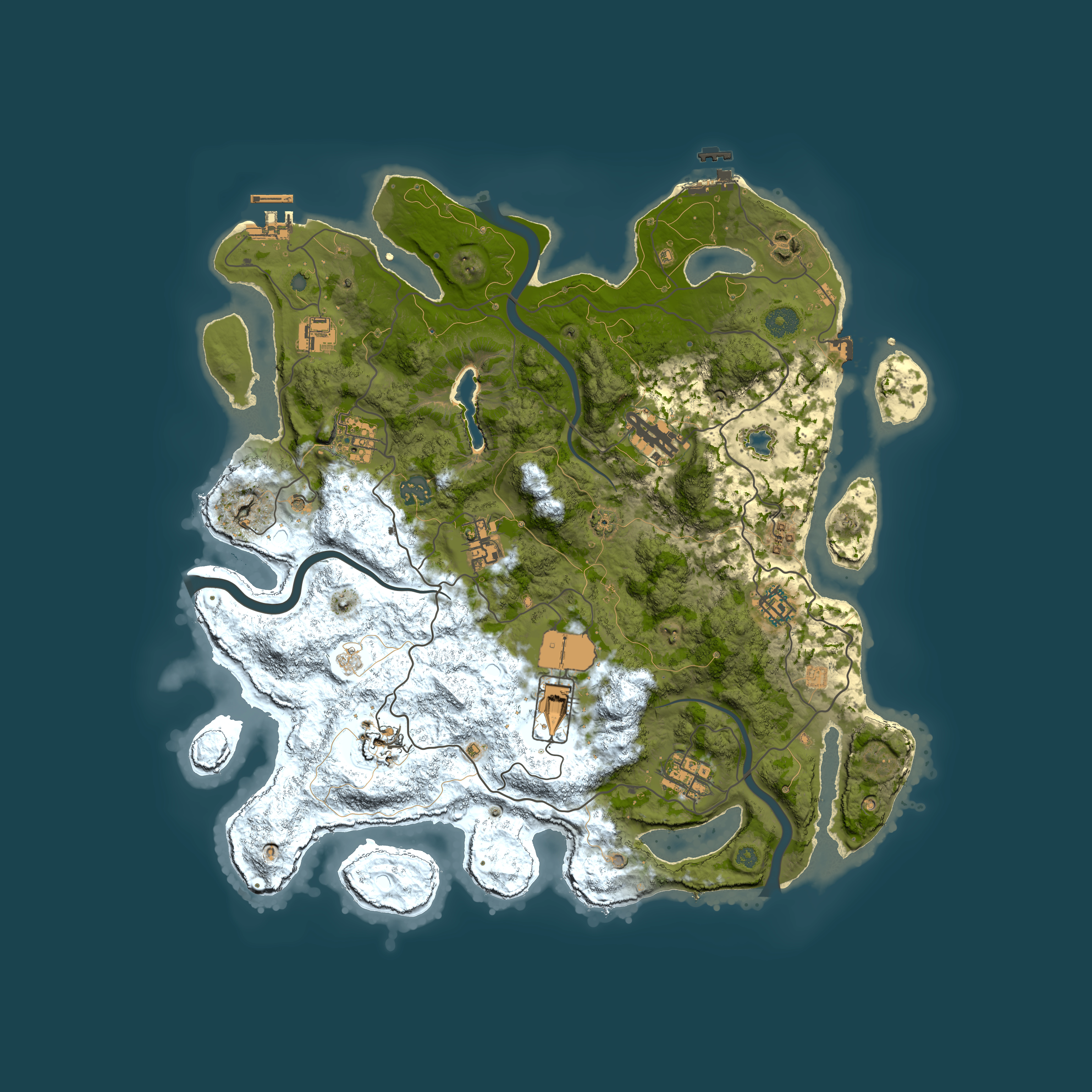 Full top-down render of Rust map seed 503397275, 4000x4000m