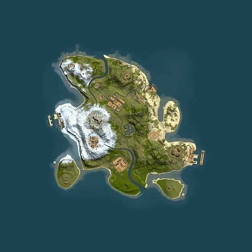 Rust map seed 1383474130, 2500x2500m top-down preview