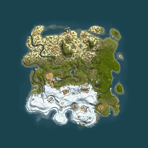 Rust map seed 1320300383, 4000x4000m top-down preview