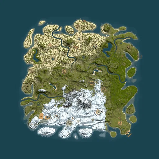 Rust map seed 1285182722, 5500x5500m top-down preview