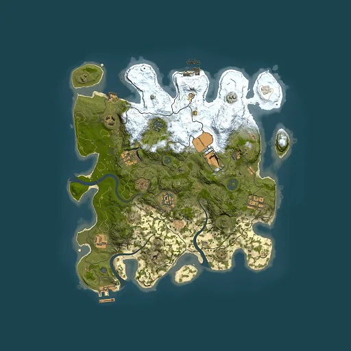 Rust map seed 123620610, 3500x3500m top-down preview