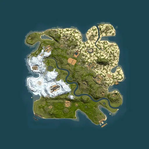 Rust map seed 1434060229, 3500x3500m top-down preview