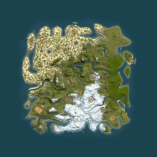Rust map seed 1620912427, 4500x4500m top-down preview