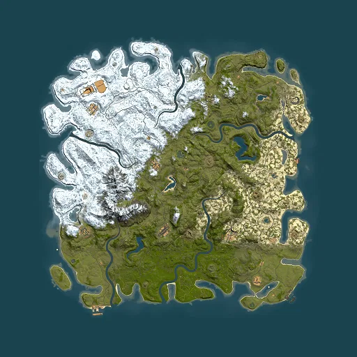 Rust map seed 951264905, 6000x6000m top-down preview