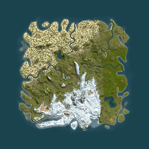 Rust map seed 747871677, 6000x6000m top-down preview