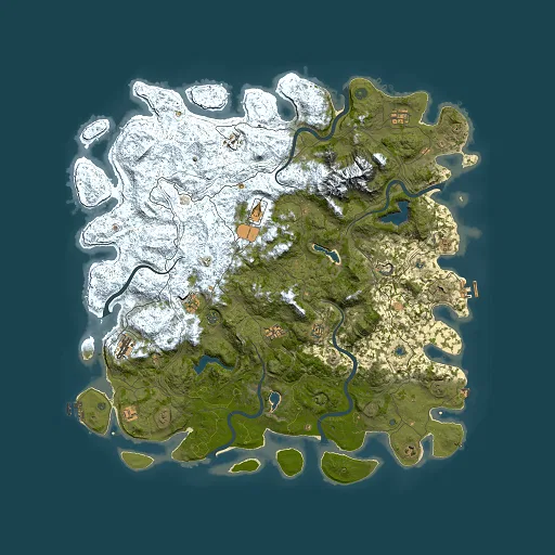Rust map seed 405071673, 5500x5500m top-down preview